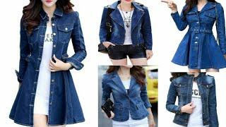 Denim jacket for girls jacket designs l Beautiful Denims kurtas designs #blousedesign