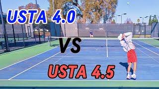 When Two Aggressive Baseliner Meets // USTA 4.5 vs USTA 4.0 // 4K60fps