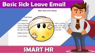 Basic Sick Leave Email | Leave Application | Smart HR