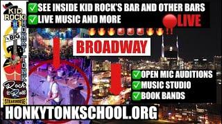 NASHVILLE TN BROADWAY LIVE  FROM KID ROCK’S BAR & MORE 6/22/24 PEOPLE/BANDS WATCHING IRL STREAM