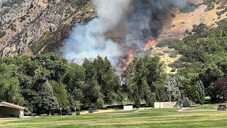 Homes evacuated as fire burns on hillside in Ogden