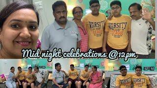 Mid night celebrations of my twin sons birthday  @Reshma rio talks