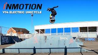 Inmotion v14 50gb EUC Hitting the Skate Park for Bigger Jumps !!