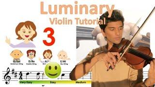 Joel Sunny - Luminary (easy version) Sheet music and violin tutorial