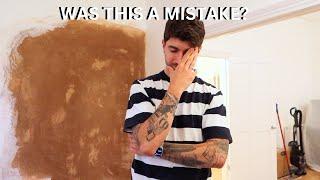 I THINK WE MADE A MISTAKE | PLASTERING THE LIVING ROOM & NEW LIGHTS | VLOG