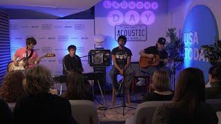 Laundry Day play songs like 'Friends,' Other Side Of the World; and more at USA TODAY Acoustic debut