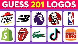 Guess The Logo in 3 Seconds  201 Famous Logos | Monkey Quiz