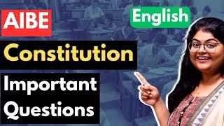 Constitution : AIBE Important Questions | AIBE 19