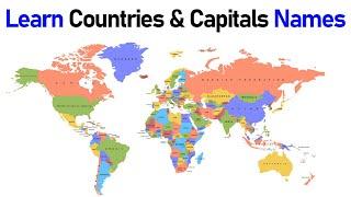 Learn Countries & Its Capitals Names | World Map | General Knowledge Video | Simple Way To Learn