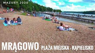 Plaża miejska kąpielisko Mrągowo, Mazury, Polska