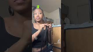 Watch me do large knotless braids on myself!  #knotlessbraids #backtobasics #hairstyles