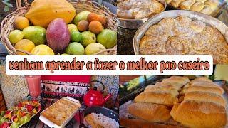 A melhor receita de pão / NÃO TEM ERRO/couve-flor ao creme de batata/ colheita de frutas no pomar