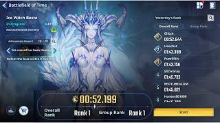 Ice Witch Beste (0:52:199) | Mirei | Battlefield of Time Season 5 #3 | Solo Leveling: Arise