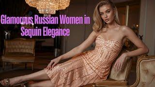 Glamorous Russian Women in Stunning Sequin Dresses | AI Beauty Chronicles Lookbook