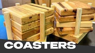 DIY WOODEN COASTERS | Beginner and Intermediate Designs | #woodworking