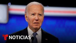 Ronquera y vacilaciones: las dificultades de Biden en el primer debate | Noticias Telemundo