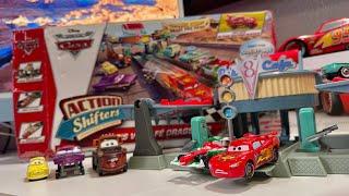 2013 Disney Cars Action Shifters Flo’s V8 Café Dragstrip Playset Review — Exclusive RS Team McQueen