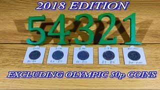 TOP 5 RAREST UK 50p COINS IN CIRCULATION *EXCLUDING OLYMPIC COINS* || *UPDATED* 2018 VIDEO