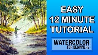 Start Painting Watercolor Today! Easy 12 Minute Beginners Class