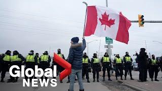 Trucker protests: Windsor police begin clearing out Ambassador Bridge blockade