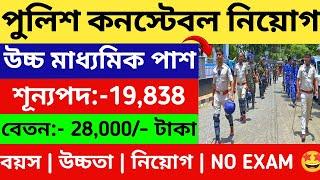 পুলিশ কনস্টেবল নিয়োগPolice Constable New Recruitment 2025 Govt Jobs 2025