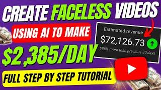 How To Make a FACELESS YouTube Channel That Makes $70k/Mo With AI (All Done For You)