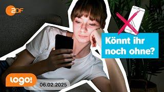 Welttage ohne Mobiltelefon: Wie viel seid ihr am Handy? | logo!-Nachrichten vom 06.02.25