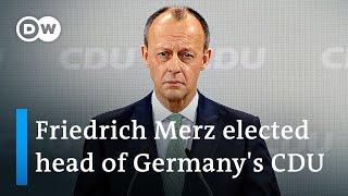 New CDU head Friedrich Merz expected to pull party to the right | DW News