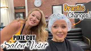 Pixie Cut Salon Visit | DRASTIC Changes...Oh My!!