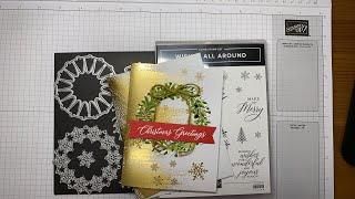 Stampin’ Up! Wishes All Around Christmas Card Tutorial #diy #christmas #cardmaking