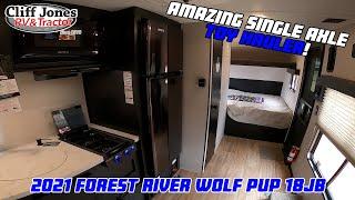 2021 Forest River Wolf Pup 18RJB Single Axle Toy Hauler Travel Trailer