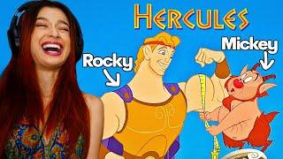 Hercules is actually an animated parody of the Rocky Franchise (first time watching)