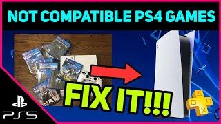 PS5 NOT COMPATIBLE PS4 GAMES EASY FIX! (Fast Solution)