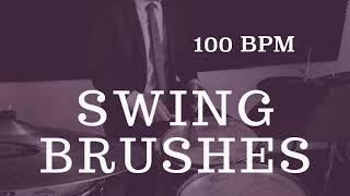 Jazz Drum Brushes Play Along - Medium Swing - 100 BPM