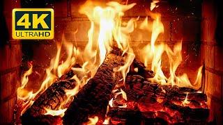  Cozy Fireplace 4K (12 HOURS). Fireplace with Crackling Fire Sounds. Crackling Fireplace 4K