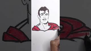 Easy Drawing Superhero #Superman #wolverine #shortstoday #shortsfeed #ytshorts #art #howtodraw