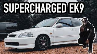 *FIRST DRIVE* IN MY SUPERCHARGED HONDA CIVIC EK9 K20 SWAP!