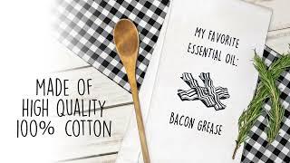 MAINEVENT Cotton Kitchen Towels - Don't Go Bacon My Heart