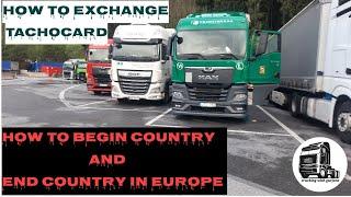 how to begin country and end country।।  exchange tachocard with double crew driver