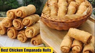 Lumpianada recipe|‼️ Best Chicken Empanada Cheese Rolls‼️chicken empanada cheese roll| Bake N Roll