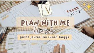 PLAN WITH ME MARCH| Bullet Journal ibu rumah tangga