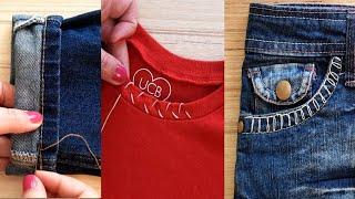 2021 Top Notch Sewing Hacks and Tips l Great Embroidery Hacks (Clothing, Jeans ) l How To Sew