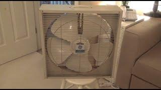 Vintage General Electric W-26 3-Speed Electrically Reversible Box Fan with Original Manual