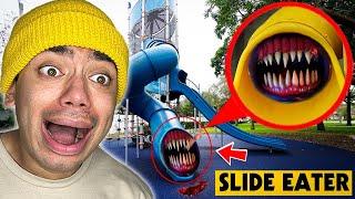 (GONE WRONG) SLIDE EATER FOUND IN REAL LIFE AT 3AM!! *HE ATE MY FRIEND*