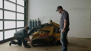 How to put the track on a Vermeer Mini Skid Steer