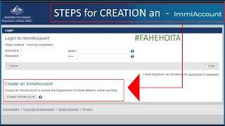 Steps for Create an Immi Account | Australia Visa Application | Etapa Simples #FAHEHOITA