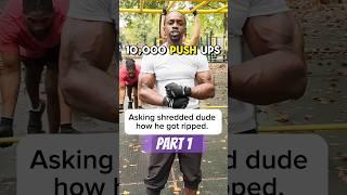 Part 1: Asking shredded guy what he does for his workouts. #calisthenics #ripped #nyc #workout