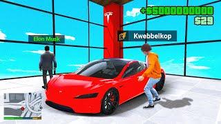 Stealing EVERY TESLA From The Dealership In GTA 5 RP!