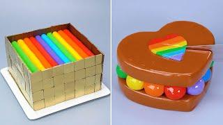 Easy Homemade Rainbow Cake Decorating Ideas | Yummy Dessert Compialtion | Perfect Cake