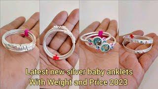 latest new silver anklets designs with weight and price 2023/silver anklets for kids with price